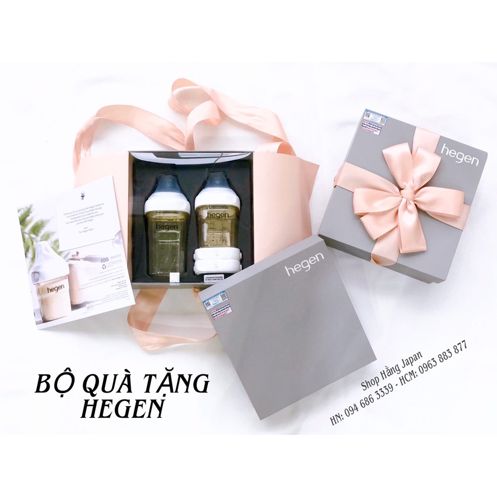 Bộ quà tặng bình sữa Hegen Limited chính hãng cho bé