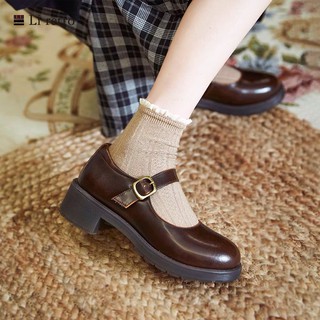 [8221] Giày Basic Mary Jane 4.5 - Giày da nữ vintage Li retro (giày da thật - genuine leather)