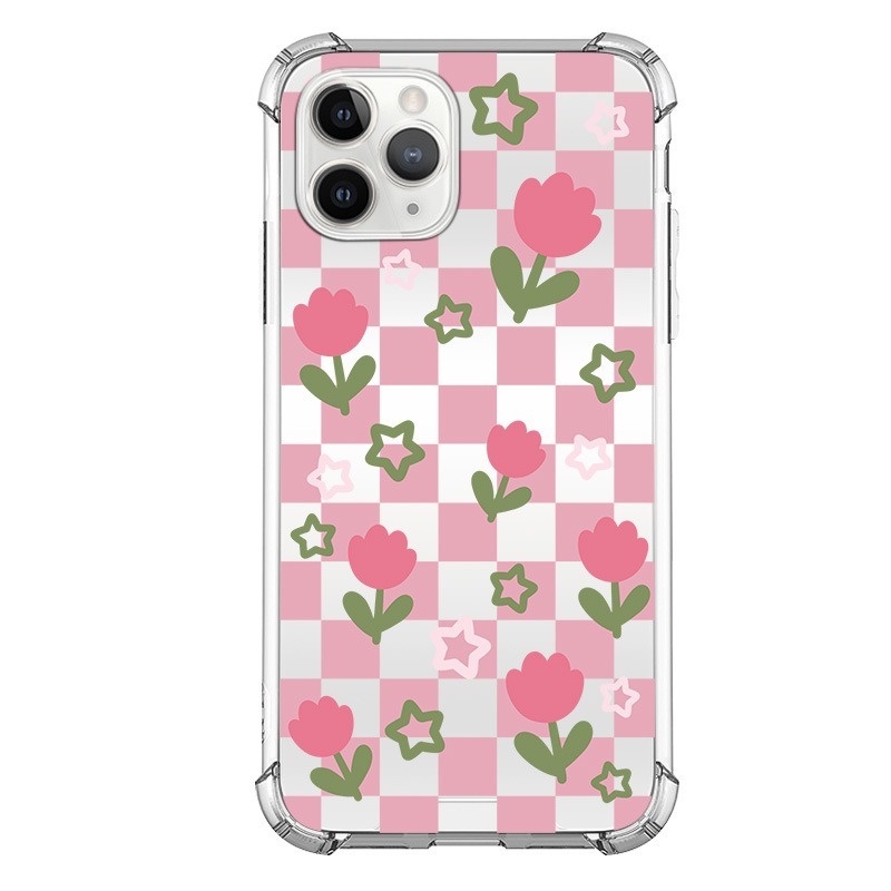 Ốp Điện Thoại Họa Tiết Hoa Tulip Cho Iphone 14promax / 13mini 11 / 12pro 678Plus / xsmax / xr