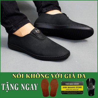 Giày lười nam cao cấp chất liệu da bò nguyên tấm thiết kế mới lạ trẻ trung Gl023