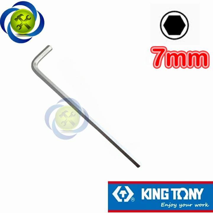 Lục giác chữ L 7mm Kingtony 112507 loại 2 đầu bằng