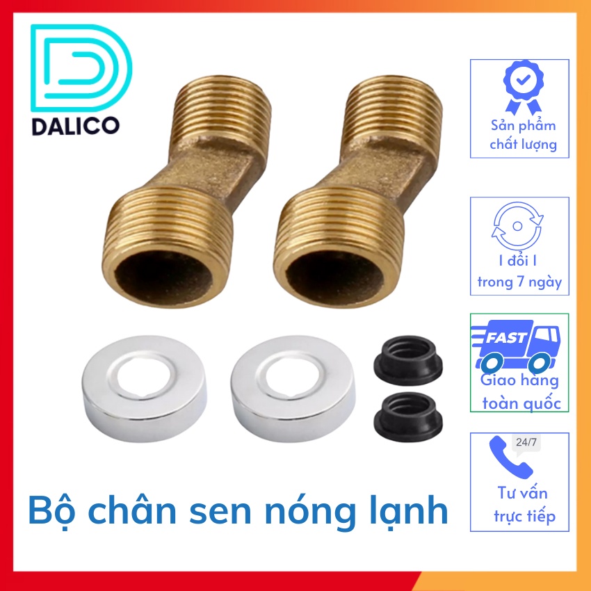 Cặp chân quỳ chữ Z để gắn vào củ sen nóng lạnh dẫn nước từ ống nước âm tường đến củ sen.
