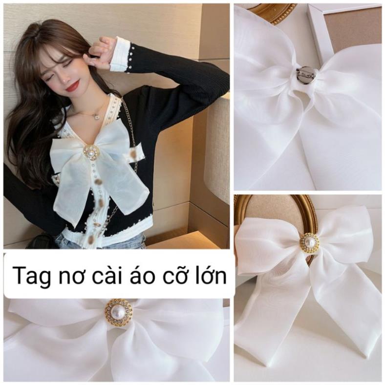 Tag Cài Áo Voan Cỡ Lớn Nơ thiết kế tiểu thư sang trọng nhiều mẫu hàng hot