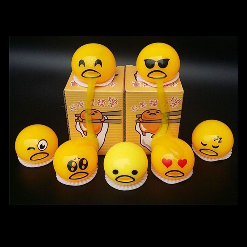 Đồ chơi Trứng Biến Thái Màu Vàng Hút Nhả Slime Ngộ Nghĩnh Chơi Vui Xả Stress Hiệu Quả Gudetama Squishy Mochi