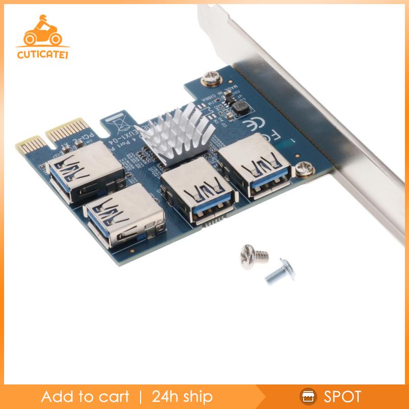 Card Chuyển Đổi Pci-E 1 Sang 4 Usb 3.0 Pci Express 16x Khe Cắm Thẻ