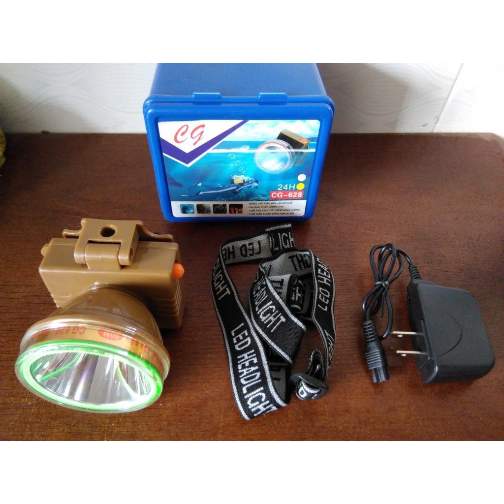 Đèn Pin Đeo Đầu Siêu Sáng KL628 - Đèn Pin Đội Đầu Soi Xa Lặn Sâu 50m Chống Nước