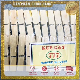 Lốc 100 kẹp gỗ không màu kẹp phơi quần áo bằng cây, kẹp cây