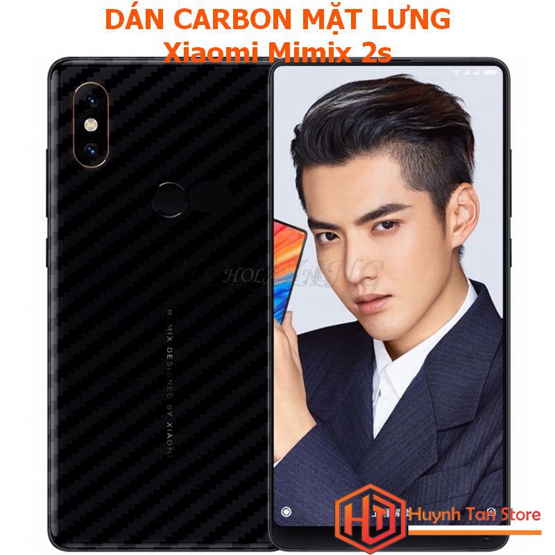 Miếng dán decal carbon mặt sau  Xiaomi Mi Mix 2s chống trày mặt lưng