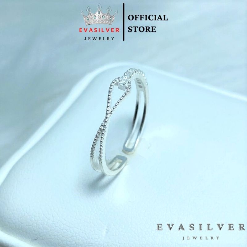 Nhẫn nữ bạc ta kiểu hở Free Size, thiết kế tinh xảo nữ tính - Trang sức bạc Evasilver