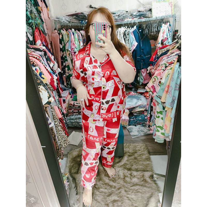 Pijama Tay Ngắn Quần Dài Bigsize 70 - 90kg