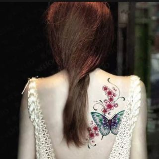 Combo 2 tatoo bướm và hoa