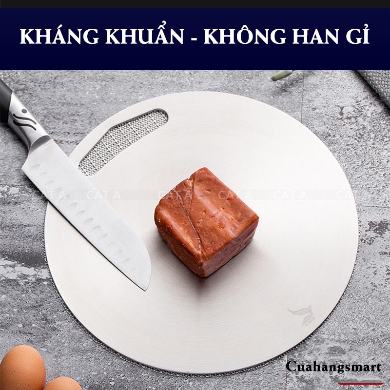 Thớt Inox 304 Cao Cấp - Cát Á, Kháng Khuẩn Tốt, Vệ Sinh Dễ dàng, Khử Mùi Hiệu Quả