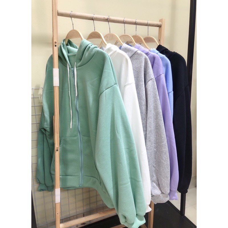 Áo Khoác Nỉ Trơn Nam Nữ Basic Hoodie Freesize Form Rộng Bo Gấu Tay Nhiều Màu Hàn Quốc- AMI | BigBuy360 - bigbuy360.vn