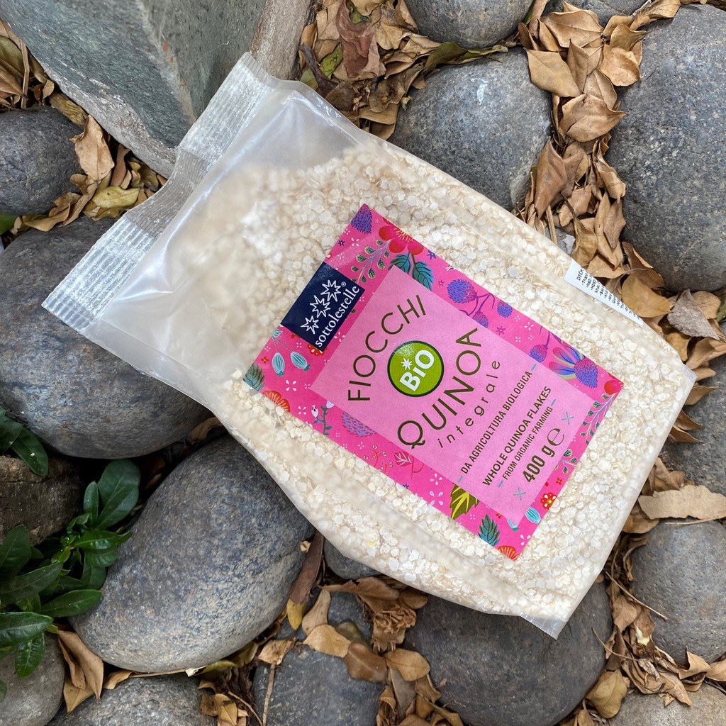 Date 24/8/2022 - Diêm mạch nguyên cám hữu cơ cán dẹp Sotto 400g Organic Quinoa Flakes