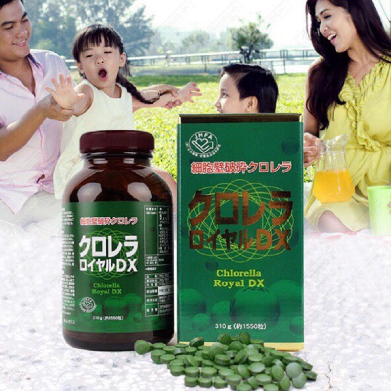 Tảo lục hoàng gia Chlorella Royal DX tăng cường sức đề kháng 1550 viên Nhật Bản