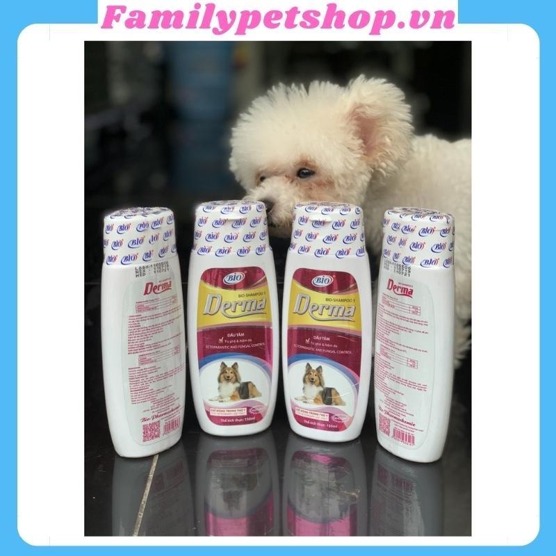 Sữa tắm Bio Derma giúp loại bỏ viêm da,ghẻ,nấm cho chó mèo-150ml-familypetshop.vn