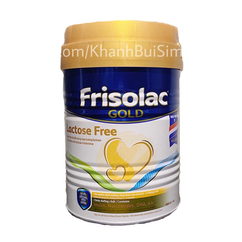 Sữa bột Frisolac Lactose Free 400g (Friso cho bé bất dung nạp lactose)