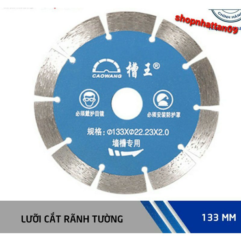 Lưỡi cắt Caowang 133 mm cho máy cắt rãnh tường [1 lưỡi 133mm] - Độ bền và hiệu quả sử dụng cao