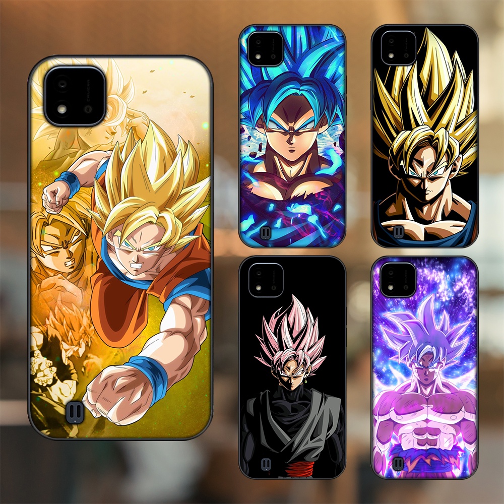 Ốp lưng Realme C11 2021, C20 viền đen in hình Goku Dragon Ball