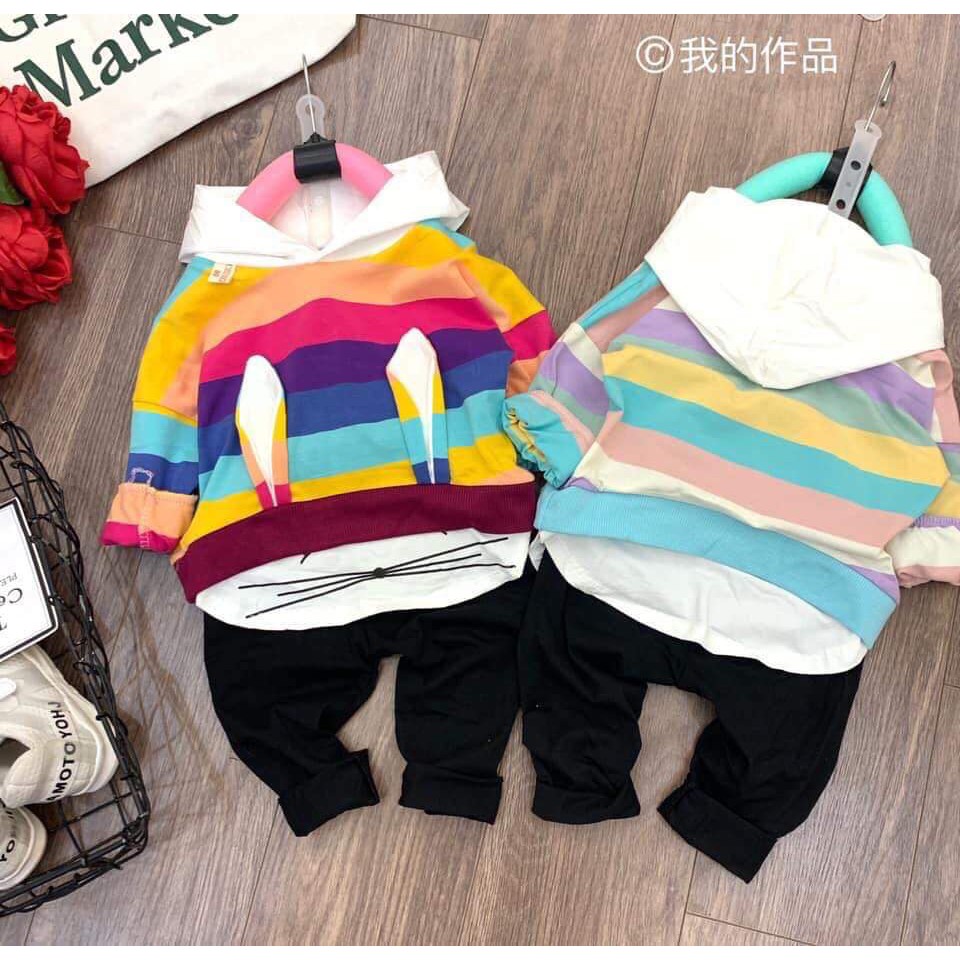Bộ mèo cầu vồng siêu xinh cho bé gái - BCV
