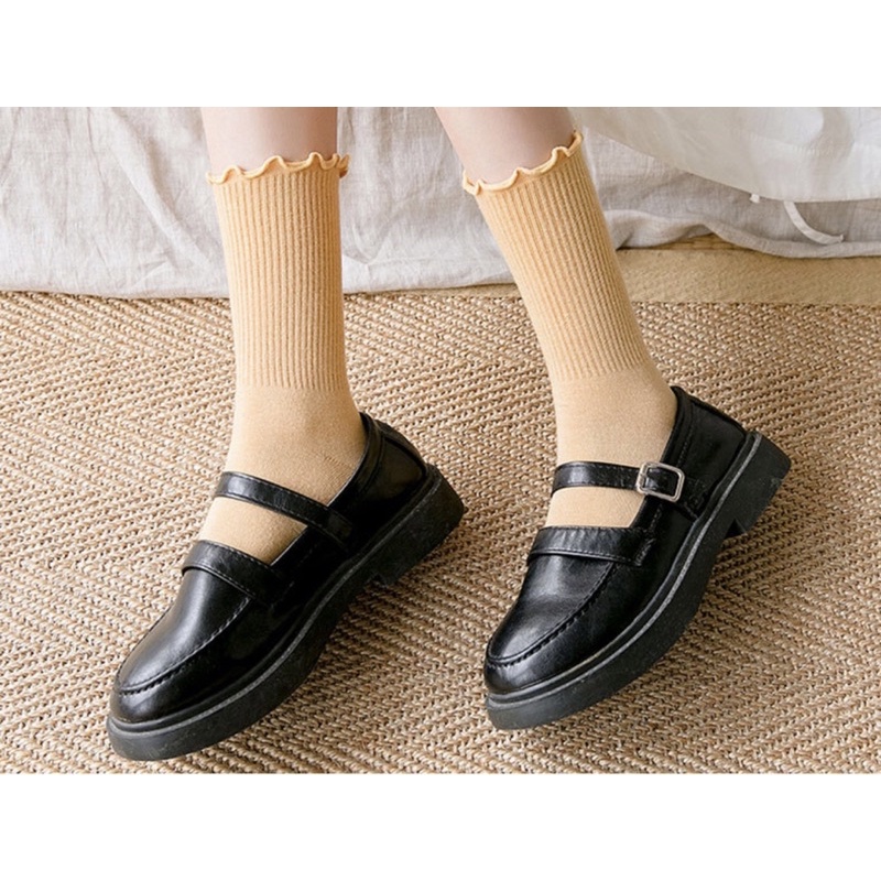 Tất nữ cao cổ viền bèo Lolita