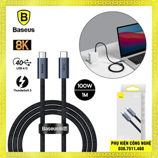 Cáp sạc nhanh và truyền dữ liệu Baseus Flash Series USB4 Full Featured Data Cable Type-C to Type-C 100W