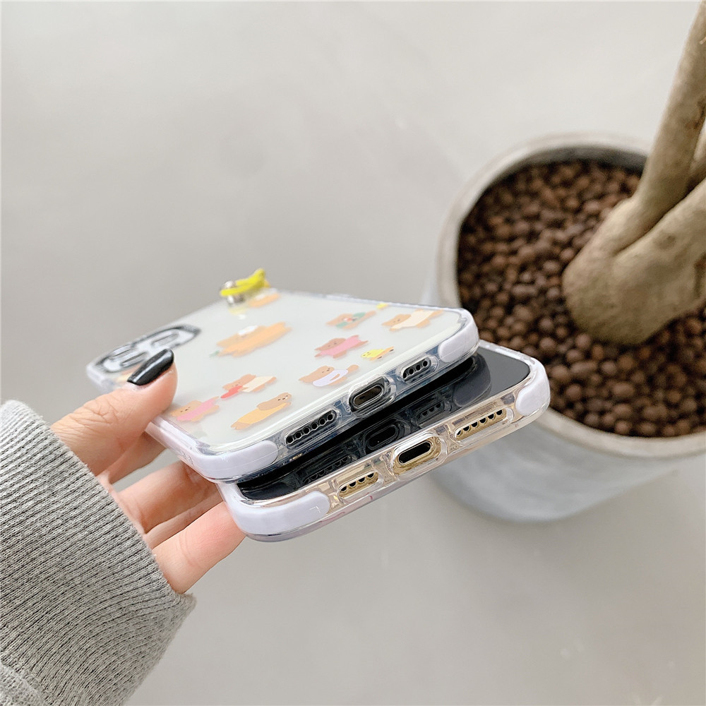 Ốp điện thoại silicon mềm họa tiết gấu hoạt hình cho iPhone 12pro max 12mini 11Pro Max XS Max XR SE 2020 7 8 Plus | BigBuy360 - bigbuy360.vn