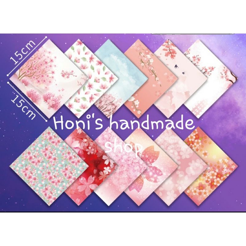 Giấy xếp origami hoa, động vật 2 mặt 15x15cm 50 tờ nhiều mẫu