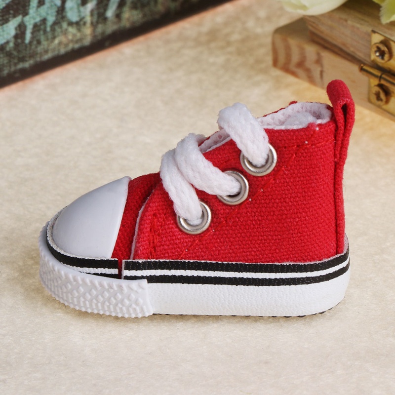 Giày Thể Thao Vải Bạt Denim Mini 5cm Thời Trang Mùa Hè Cho Búp Bê