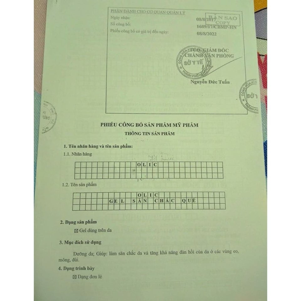 Gel tan mỡ Olic (gel kem quế olic)