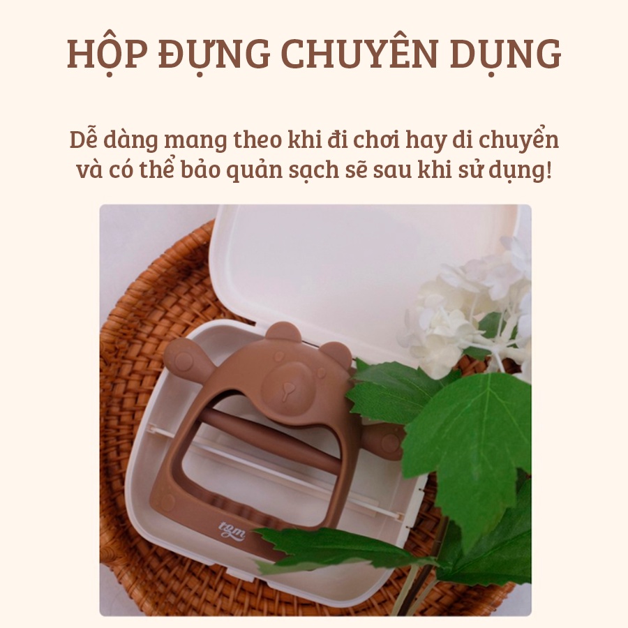 Gặm nướu cho bé, gặm nướu hình gấu cao cấp silicon TGM Hàn Quốc