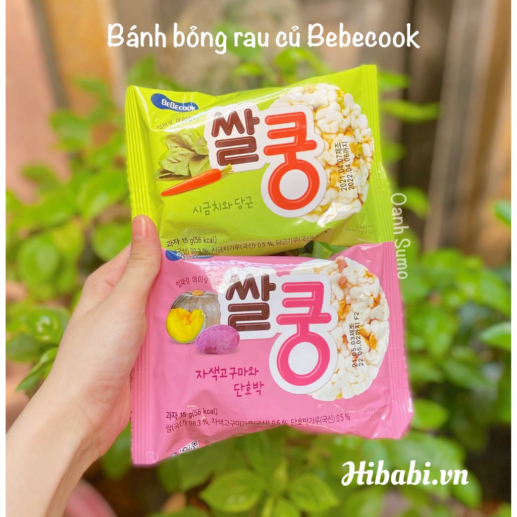 Bánh bỏng RAU CỦ Bebecook Hàn Quốc 12m+ (Date 04/2022)