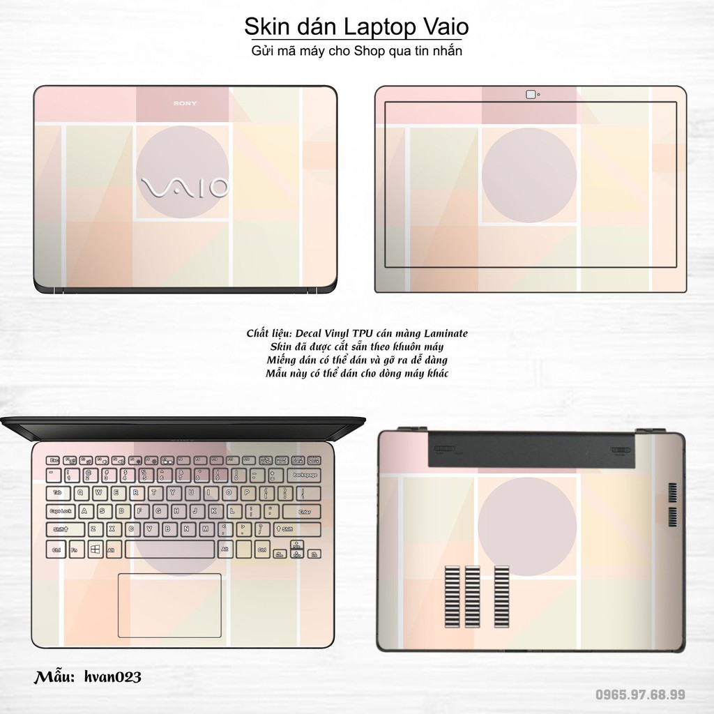 Skin dán Laptop Sony Vaio in hình Hoa văn nhiều mẫu 4 (inbox mã máy cho Shop)