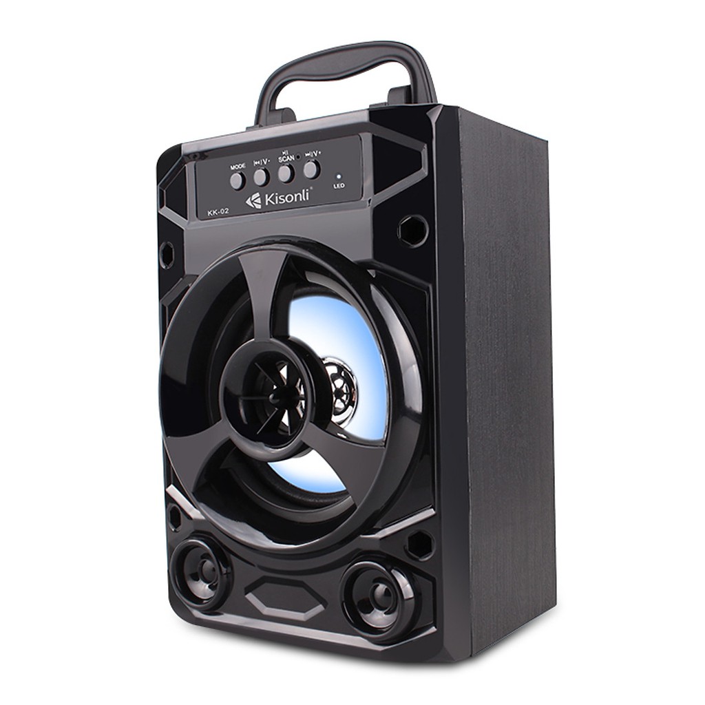 Loa bluetooth Kisonli KK-02 có quai xách - hỗ trợ USB/Thẻ nhớ/FM/AUX
