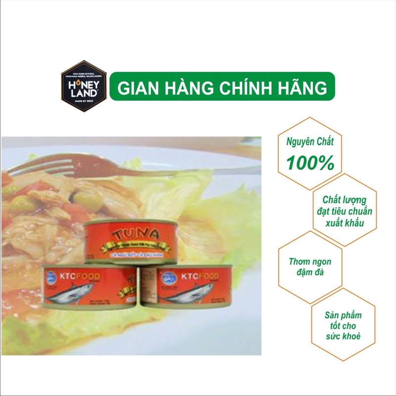 Cá Ngừ Sốt Cà Đậu Hành Đại Dương KTC 3 Hộp 185g Hoenyland