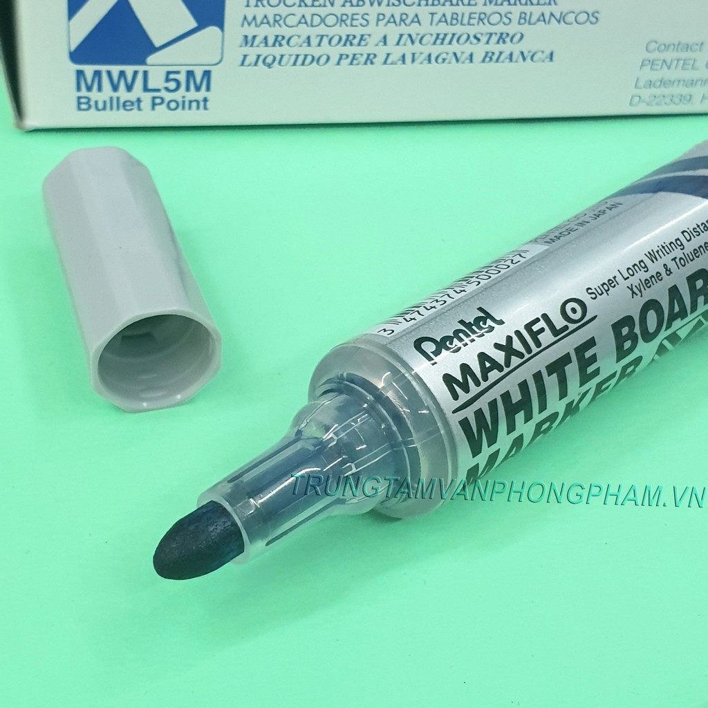 Bút lông bảng Pentel Maxiflo White Board Marker MWL5M