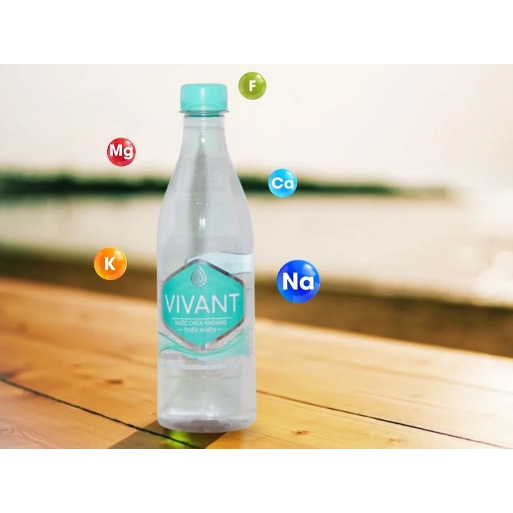 Thùng 24 chai nước khoáng VĨNH HẢO VIVANT 500ml / Lốc 6 chai nước khoáng VĨNH HẢO VIVANT 500ml