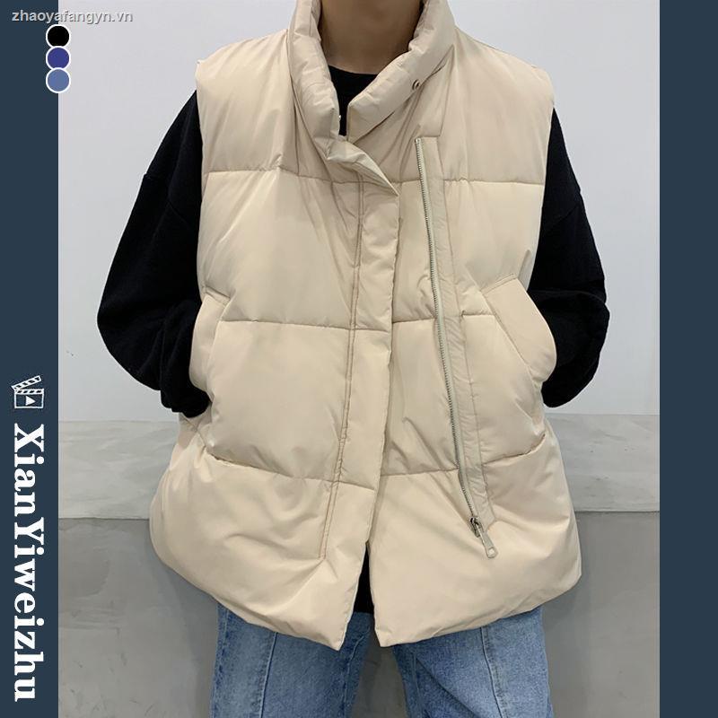 Áo khoác cotton phao không tay dáng rộng phong cách Hàn Quốc thời trang mùa đông dành cho nam