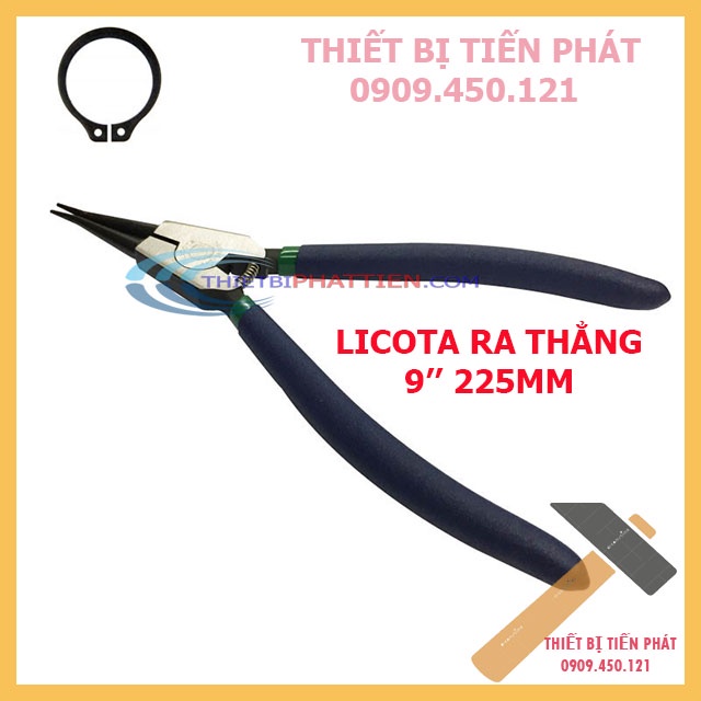 Kềm Mở Phe, Kìm Mở Phe Cao Cấp 7&quot; 175mm, 5'' 125mm, 9'' 225mm Ra Thẳng, Ra Cong, Vô Thẳng, Vô Cong LICOTA Mã  APT-38008B