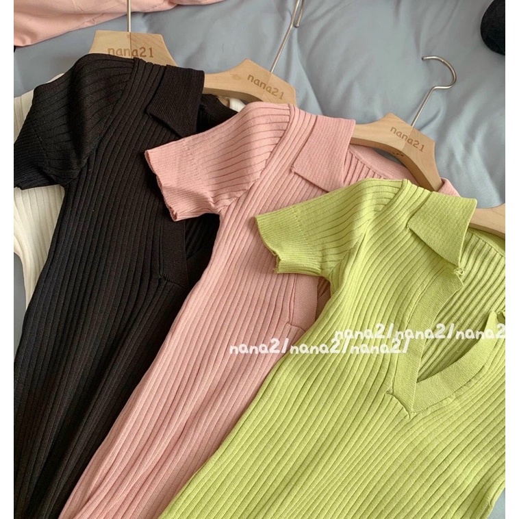 Váy len polo, chất len mongtoghi, ôm body  070
