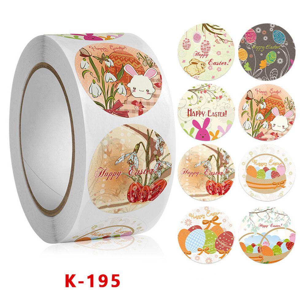 1 Cuộn 500 Nhãn Dán Trang Trí Sổ Lưu Niệm Hình Thỏ Phục Sinh