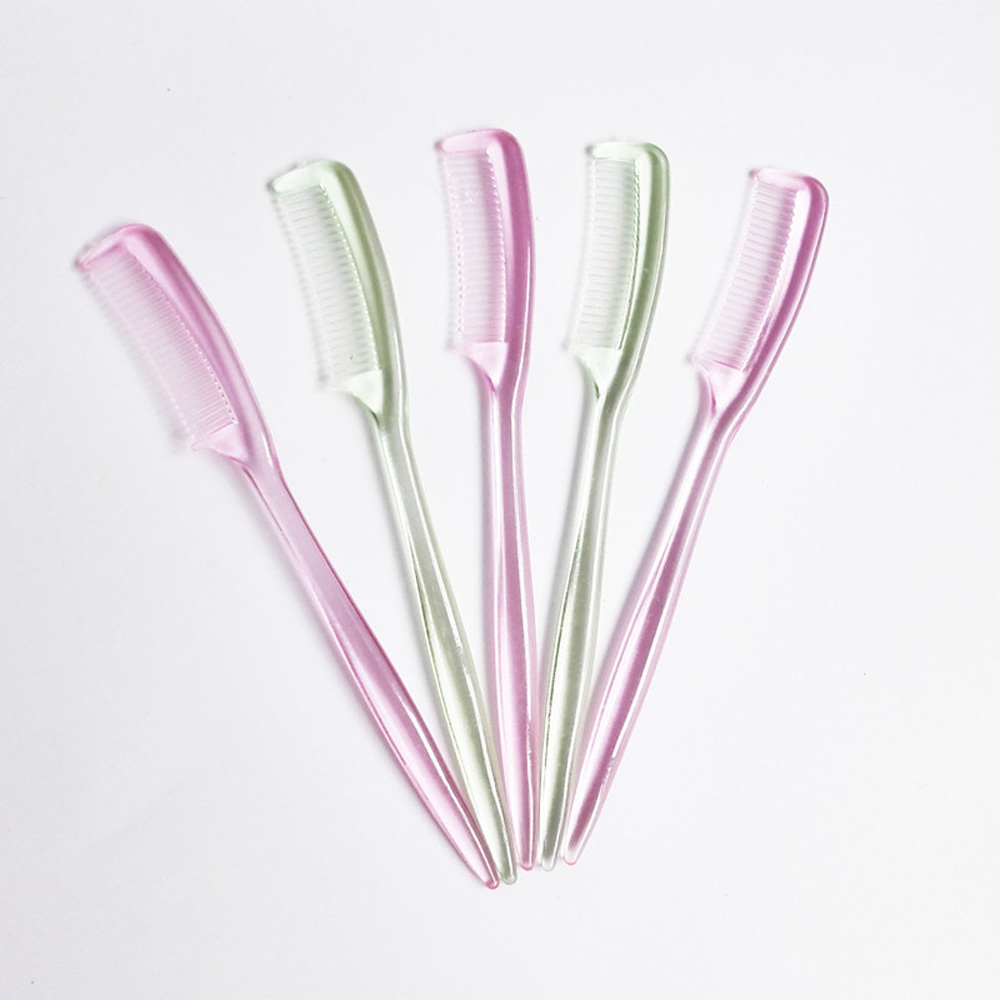 Set 5 lược chải lông mi / lông mày bằng nhựa màu sắc ngẫu nhiên