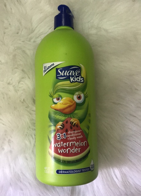 Sữa tắm gội xả cho bé Suave Kids 3 in 1 Watermelon Wonder 1.18L