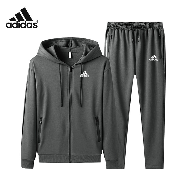 Bộ Đồ Thể Thao Adidas Áo Hoodie Tay Dài Phối Quần Dài Thời Trang Cao Cấp Cho Nam