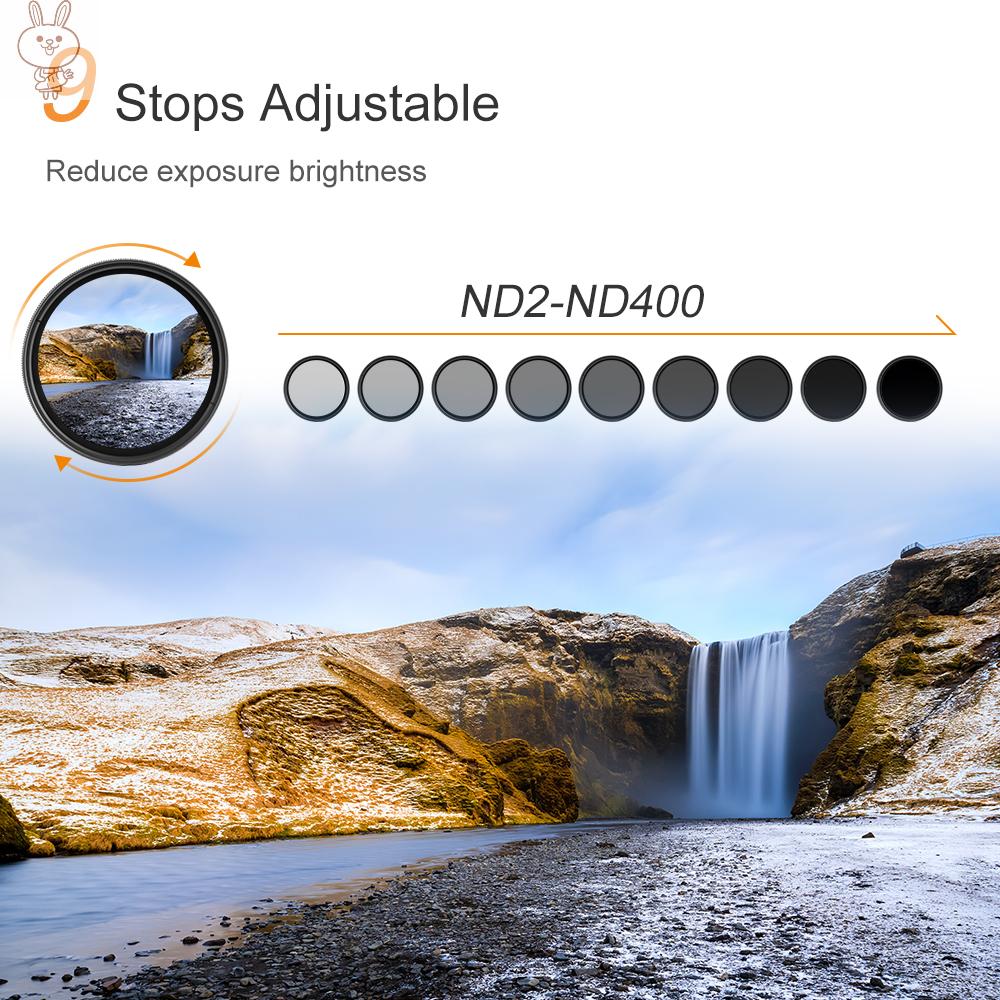 Only♥K&F CONCEPT 82mm Ultrathin Variable ND Filter ND2 to ND400 Adjustable Neutral Density Filter Compatible with  EF 24-70mm f/2.8L II USM, 16-35mm f/2.8L III USM Lens