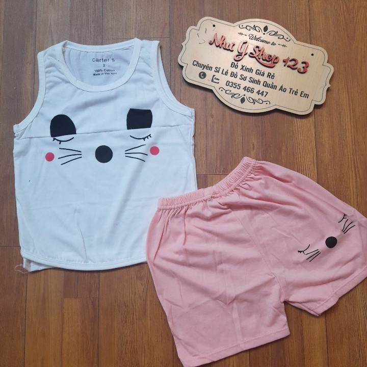 A108 - Bộ Quần Áo Cho Bé Gái Cotton Cao Cấp