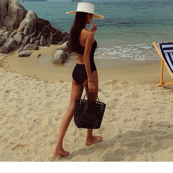 Bikini nữ liền thân khoét eo cut out xinh xắn Đồ bơi nữ 1 mảnh kín đáo hở eo hách eo thon gọn