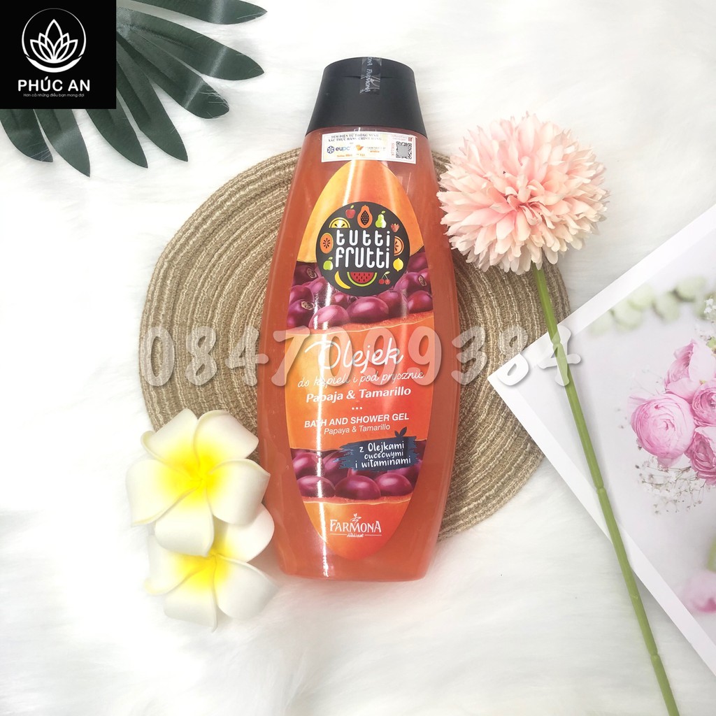 [Chính Hãng]- Sữa tắm hương hoa quả Farmona Tutti - Dưỡng ẩm, Ngăn ngừa lão hóa nhập khẩu Châu Âu (425ml) | BigBuy360 - bigbuy360.vn