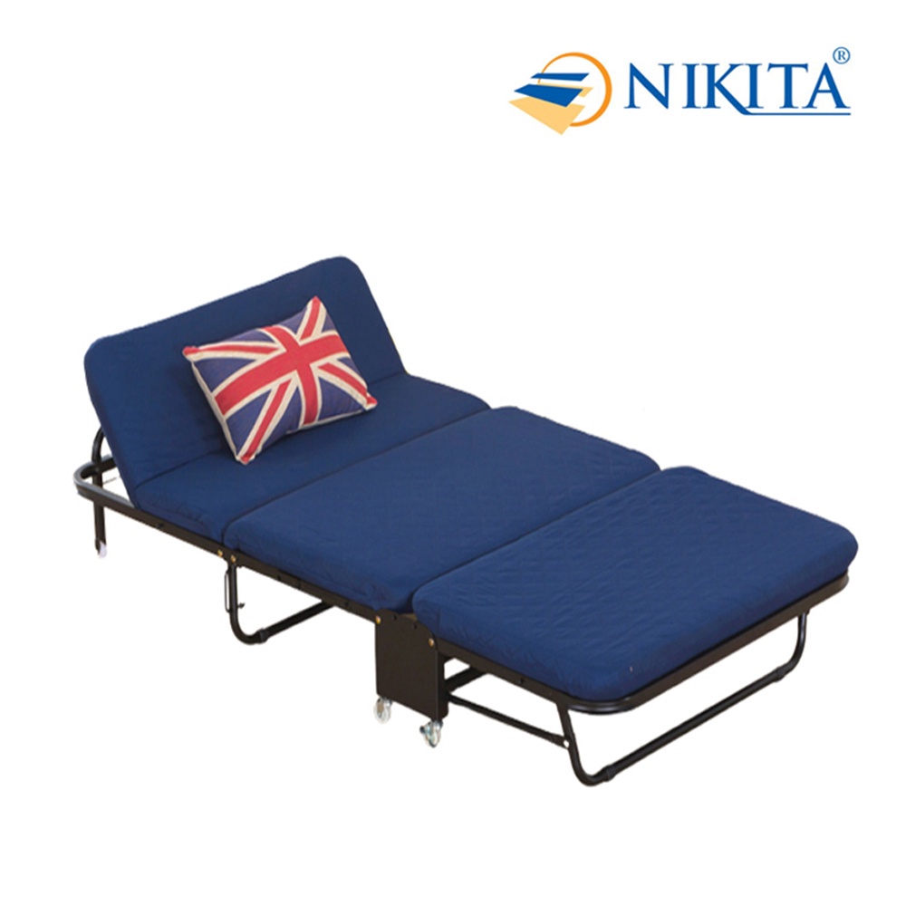 Giường gấp ba khúc NIKITA GB90 rộng 90cm màu xanh