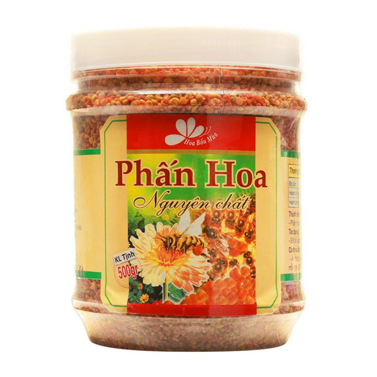 Phấn Hoa Nguyên Chất 100% (500g) Chăm Sóc Sức Khỏe - Chứng Nhận An Toàn - Thương Hiệu Hoa Bốn Mùa